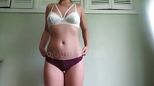 Really Creamy Maroon Thong Worn 4 Days. Gusset Video and More Info In The Comments! :P