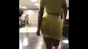 Slut walk in a yellow dress