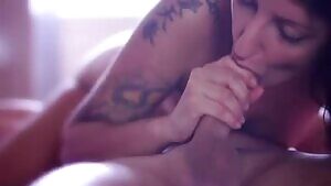 Artful handjob with a very nice finish