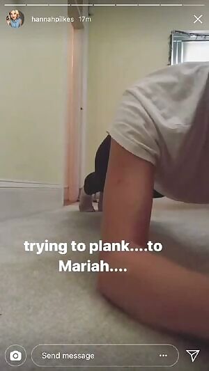 Unexpected titty while planking