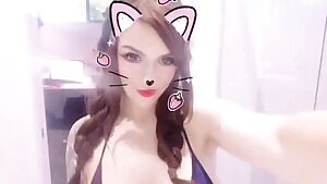 Goddess in a slingshot