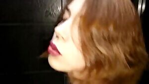 Getting trashy in the club restroom