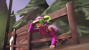 Zoey gets hard candy, mount