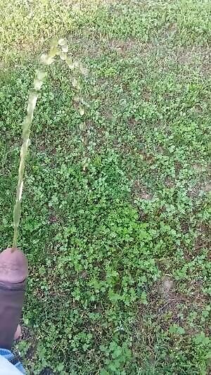 e relieving myself outside